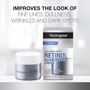 Neutrogena Retinol Pro+ Anti-Wrinkle Night Moisturizer, Rapid Wrinkle Repair, Anti-Aging Face & Neck Cream, Formulated without fragrance, parabens, dyes, & phthalates, Retinol, 1.7 oz