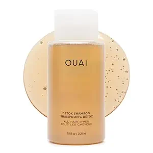 OUAI Detox Shampoo - Clarifying Shampoo for Build Up, Dirt, Oil, Product and Hard Water - Apple Cider Vinegar & Keratin for Clean, Refreshed Hair - Sulfate-Free Hair Care (10 oz)