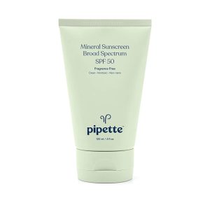 Pipette Mineral Sunscreen - SPF 50 Broad Spectrum Baby Sunblock with Non-Nano Zinc, UVB/UVA Non-Toxic Sun Protection for Kids & Sensitive Skin, 4 fl oz