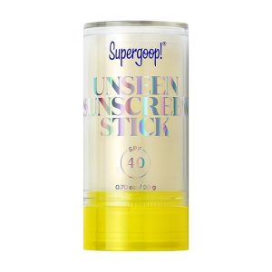 Supergoop! Unseen Sunscreen Stick SPF 40 Invisible Sun Protection - Broad Spectrum Face Sunscreen - Glides Over Makeup - Natural Finish - For All Skin Types - 0.7 fl oz