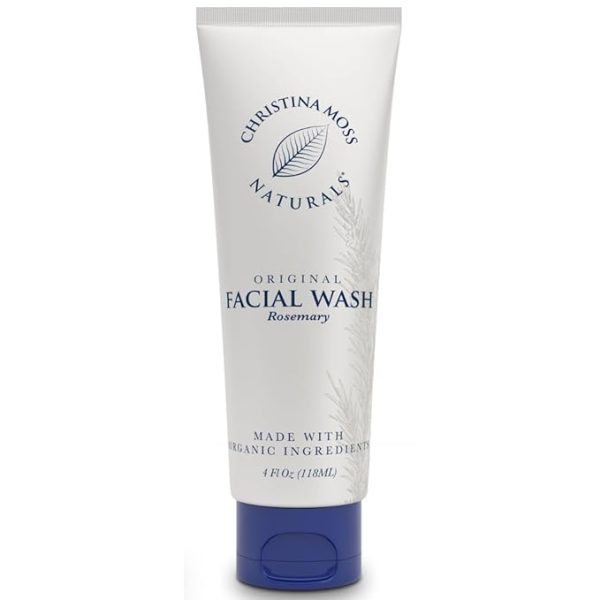 Christina Moss Naturals Facial Wash, Natural and Organic Ingredients with Rosemary Essential Oil, Plant-Based, No Parabens