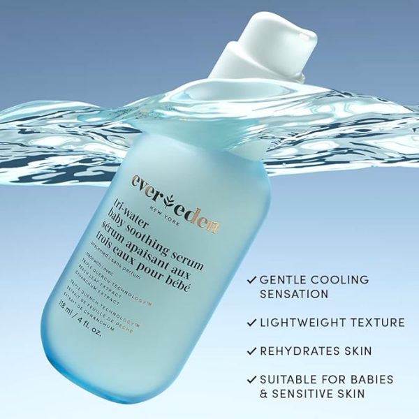 Evereden Tri Water Baby Serum, 4 fl oz. |Clean and Clean Baby Care | Non-toxic and Fragrance Free | Clean Ingredients