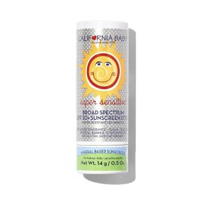 California Baby Super Sensitive SPF 30+ Sunscreen Stick | Broad Spectrum | Unscented Hypoallergenic Mineral Sunscreen | Titanium Dioxide | 14g / 0.5oz