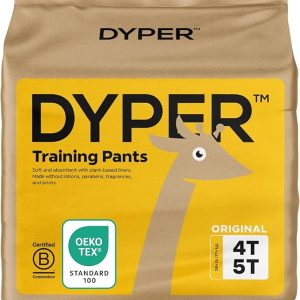 DYPER - Toddler Pull Up Style Potty Training Pants Girls/Boys Day & Overnight Protection - Made with Plant-Based*, Honest Ingredients, Hypoallergenic -Size 4T-5T (22 Count)