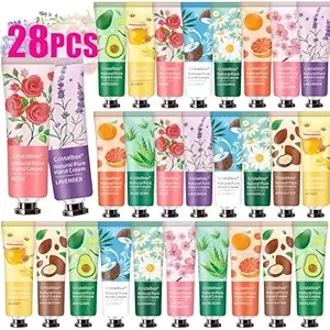 28 Pack Hand Cream Bulk Gifts-Mothers Day Gifts for Mom,Easter Basket Stuffers for Teens Girls,Teacher Appreciation Gifts,Nurse Gifts,Bridesmaid Gifts,Hand Lotion Travel Size Birthday Gifts for Women