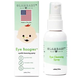 GlamBaby Eye Care - Eye Boogies™ Eyelid Cleaning Spray | Non-Toxic, Sting-Free & Wipe-Free Formula | Keep Kids' Eyes Clean | Kids Eye Drops Sprayer | Baby Eye Drops Spray | Child Eyelid Cleanser