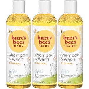 Burt's Bees Baby Shampoo and Body Wash, Tear Free Soap, 98% Natural Origina Baby Soap, Original Scent, 12 Oz (Pack of 3)
