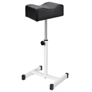 Pedicure Manicure Footrest, Adjustable Height with Soft Cushion Pedicure Stool Non-Slip, Pedicure Nail Equipment for Salon Spa Beauty,Black