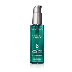 L'ANZA Healing Strength Neem Plant Silk Hair Serum, Neem Oil Anti Frizz Damaged Hair Treatment, Nourishes, Strengthens, Boosts Shine, Repairs and Prevents Breakage From Split Ends (3.4 Fl Oz)