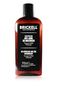 Brickell Men's Rejuvenating Anti-Aging Gel Moisturizer For Men, Natural and Organic, Fast Absorbing Moisturizer Reduces Fine Lines and Wrinkles (Scented, 4 oz)