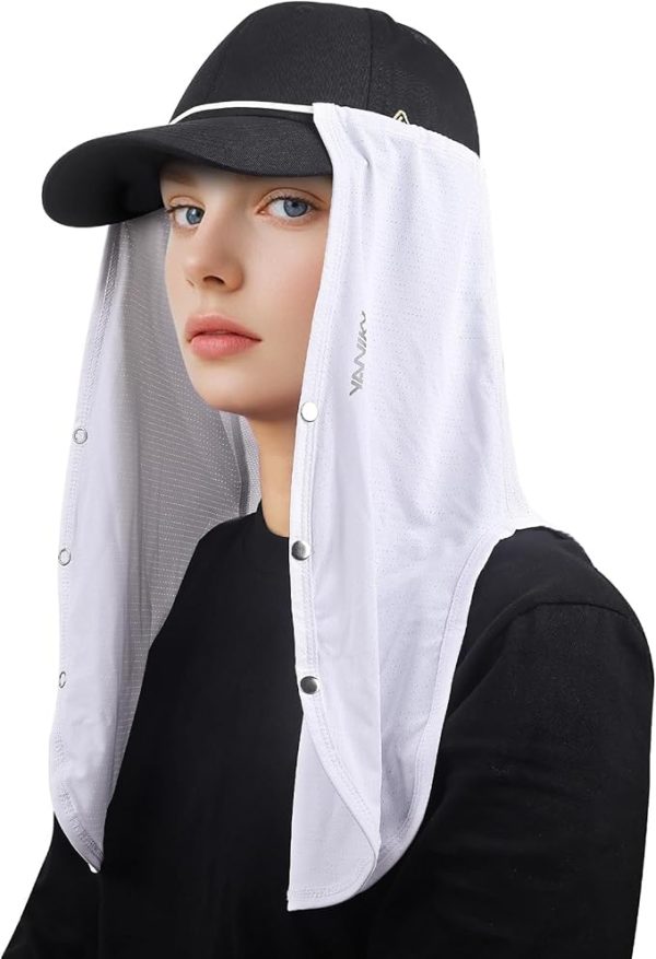 Adjustable UV Sun Protection Neck Drape, 2-in-1 Multifunctional Sun Protection Mask, Neck Flap Addon for Ball Caps