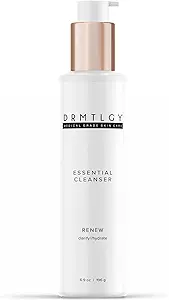 DRMTLGY Essential Facial Cleanser - Gentle Face Cleanser and Face Wash for Women and Men with Anti-Aging Peptides & Hyaluronic Acid. 6.9 fl oz