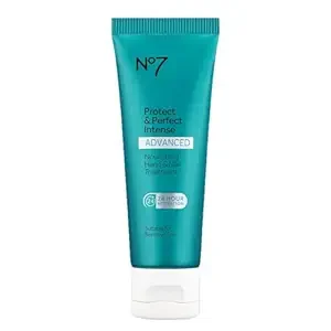No7 Protect & Perfect Intense Advanced Nourishing Hand and Nail Cream - Anti Aging Hand Cream with Vitamin B5 - Contains Matrixyl 3000+ Collagen Peptide Anti Wrinkle Technology (75 ml)