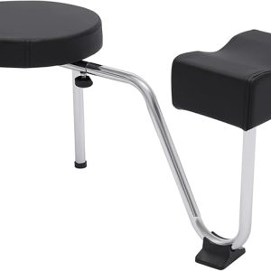 Pedicure Stool with Footrest, Height Adjustable Nail Pedicure Stool Leg Rest Stand,Pedicure Foot Equipment Seat for Spa Beauty Salon Studio Equipment Supplies,Pedicure Foot Rest (Black)