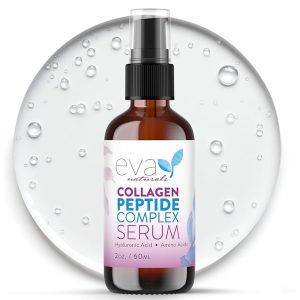Collagen Peptide Serum - Anti Aging Collagen Serum for Face, Skin Brightening, Reduces Fine Lines & Wrinkles, Heals and Repairs Skin, Microneedling Serum with Hyaluronic Acid (2 oz)