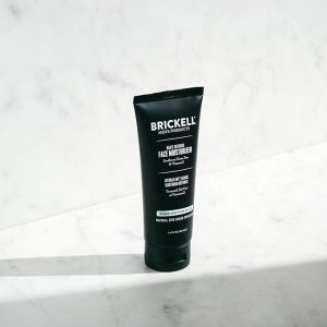 Brickell Men's Daily Defense SPF20 Face Moisturizer for Men, Natural & Organic, Zinc Oxide Face Moisturizing Mineral Sunscreen, Hydrates & Protects Skin Against Harmful UVA/B rays, 3.4oz, Unscented