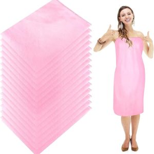 Yoiemivy Disposable Spa Wrap, Adjustable Non-Woven Bath Wrap Closure Disposable Robes for Women Salon Spa Sweat Steaming