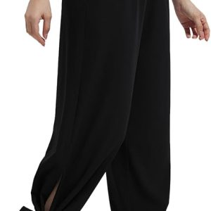 baleaf Women's Wide Leg Swim Pants UPF50+ Long Beach Pants High Waisted Lightweight Quick Dry Flowy Swim Capris with Pockets