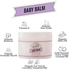 Dr. Doug's Baby Balm (Large Jar, 8 oz) - Gentle Organic Moisturizing Skin Care for Baby's Sensitive Skin with Natural Zinc Oxide for Sun Protection