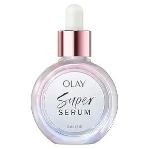 lay Super Serum - Vitamin C & E, Niacinamide, Collagen Peptide, AHA - Glass Skin Care for Face - Brightening, Hydrating, Firming, Evens Tone, Smooths Fine Lines, Dark Spot Reduction, 1.0 Oz