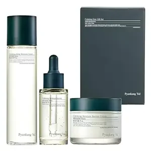 Pyunkang Yul Calming Line Gift Box Set-Mother's day gift for mom-Korean Facial Skin Care Essential for Daily Moisturizing, Safe on Acne Prone & Sensitive Skin, Vegan & Cruelty Free