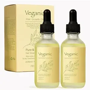 Veganic Hair Growth Oil, Veganic Natural Hair Growth Oil, Veganic Hair Oil for Hair Growth for Men and Women 2pcs
