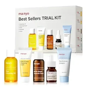 ma:nyo Best Sellers Kit | Travel size Trial & Gift Set | Pure Cleansing Oil, Pure Cleansing Foam, Bifida Biome Ampoule, Bifida Biome Toner, Panthetoin Cream | Korean Skin Care, Skin Repair Solution