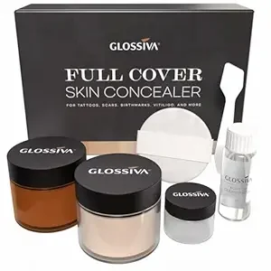 Tattoo Cover Up Makeup Waterproof Concealer For Dark Spots, Scars, Vitiligo, And More - 2x30ml - Use on Body, For Legs, for Men and Women (2x30ml)