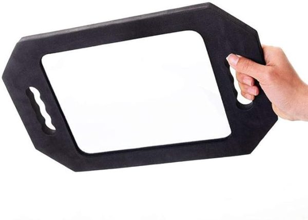 Double Handle Mirror - Large Hand Held Mirror(16.14" x 9.84") Barber Mirrors Handheld,Salon Hand Mirrors with Handle,Barbershop Hair Salon Equipment Hairstylist and Barber Accessories