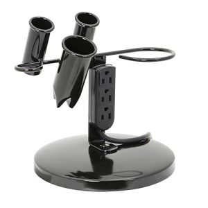 Saloniture Tabletop Blow Dryer & Hair Iron Holder - Salon Appliance Stand w/ 3 Outlet