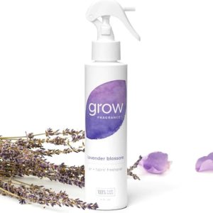 Grow Fragrance - Certified 100% Plant Based Air Freshener + Fabric Freshener Spray, Made With All Natural Essential Oils, Lavender Scent, 5 oz.Grow Fragrance - Certified 100% Plant Based Air Freshener + Fabric Freshener Spray, Made With All Natural Essential Oils, Lavender Scent, 5 oz.