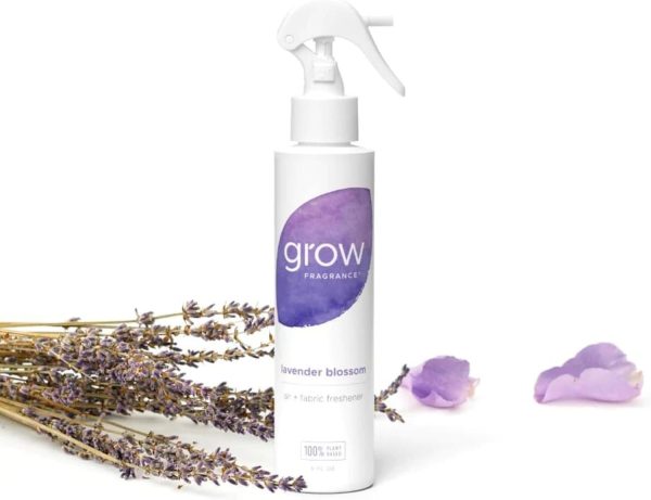 Grow Fragrance - Certified 100% Plant Based Air Freshener + Fabric Freshener Spray, Made With All Natural Essential Oils, Lavender Scent, 5 oz.Grow Fragrance - Certified 100% Plant Based Air Freshener + Fabric Freshener Spray, Made With All Natural Essential Oils, Lavender Scent, 5 oz.