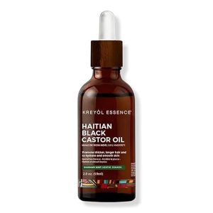 Kreyol Essence - Haitian Black Castor Oil for Skin and Hair, Glass Bottle - Cold Pressed Castor Oil, Hexane Free Castor Oil, Paraben Free, Natural Ingredients