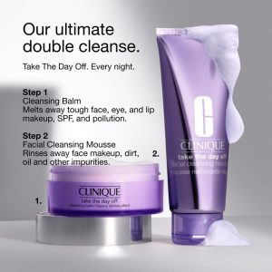 Clinique Take The Day Off Facial Cleansing Mousse With Hyaluronic Acid + Glycerin | Dissolves Makeup, Sunscreen + Pollution, 4.2 Fl Oz