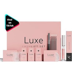 Luxe Cosmetics - Lash Lift Kit - Complete Set for Eyelash Lifting - New Pro Version - Easy to Apply and Long Lasting Finish - Professional Results up to 8 Weeks from Home- Includes 3 Applications