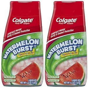 Colgate Anticavity Kids Toothpaste with Fluoride for Ages 2+, Watermelon Burst Flavor - 4.6 Ounce (4 Pack)