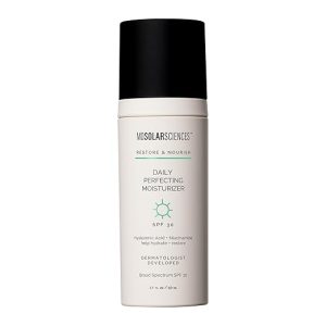 MDSolarSciences Daily Perfecting Moisturizer SPF 30, 2-in-1 Face Moisturizer and Sunscreen Hydrates and Perfects Skin with Hyaluronic Acid, Broad Spectrum Protection, 1.7 Oz