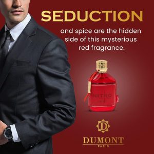 NITRO RED - 3.4oz - Eau De Parfum - Luxury Perfume for Men - Fruit, Woody, Floral & Masculine Fragrance - Long Lasting Cologne Mist & Body Spray - for Him Visit the Dumont Store