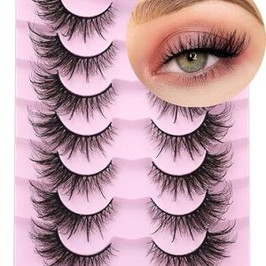 Fox Eye Lashes Wispy Faux Mink Lashes Fluffy Fairy Cat Eye Lashes That Look Like Extensions Spiky Fake Eyelashes Natural Look