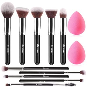 BEAKEY Premium Makeup Brush Set for Foundation Concealer Eyeshadow and Travel, Makeup Brushes, Beauty Make up Brushes (with Paper Case)