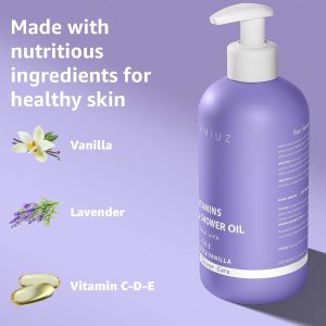 Vitamin InShower Body Conditioner Soft Skin Natural Post Shower Care Moisturizer for Body Legs Nourishing Bath Oil Lavender Vanilla Self Care Spa Gift