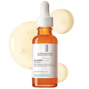 La Roche-Posay Pure 12% Vitamin C Serum For Face With Hyaluronic Acid & Salicylic Acid, Hydrating Face Serum, Boost Radiance & Reduce Wrinkles, 2 Formulas for Normal or Oily Skin Control