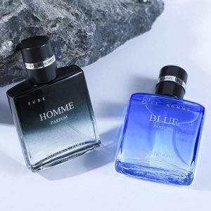 Men's Cologne Gift Set - 24H Long-Lasting Eau de Toilette with Sandalwood & Citrus Essence, Day to Night Fragrance for Romantic Dates & Office - Premium Blue Perfume Spray (1 Set)