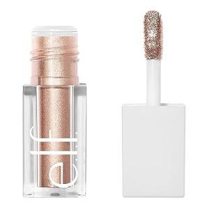 e.l.f. Liquid Metallic Eyeshadow, Gel Formula, Multi-Dimensional Finish For Bold Eye Looks, One-Swipe Coverage, Vegan & Cruelty-Free, Moon, 0.1 Fl Oz