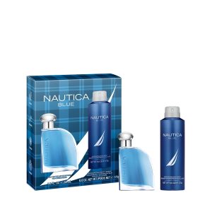 Nautica Blue Eau de Toilette + Deo Body Spray, Notes of Basil, Jasmine, and Cedarwood, Men's Fragrance, Long Lasting, Everyday Fragrance