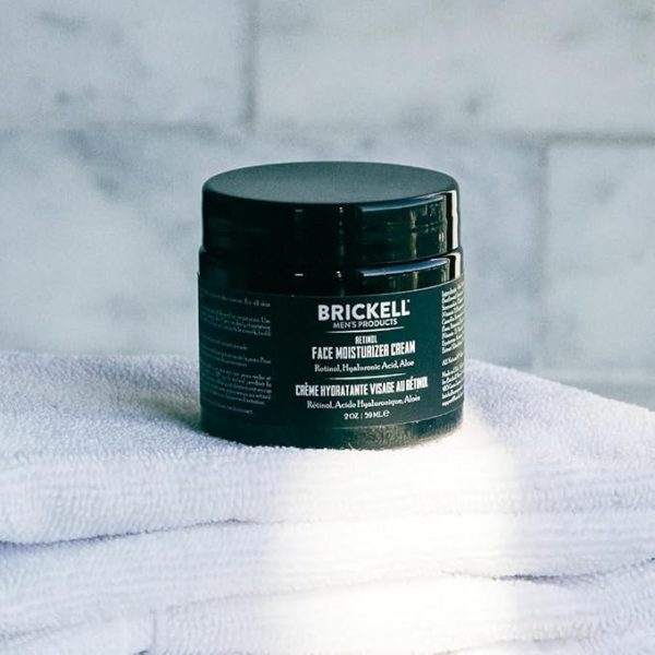 Brickell Men's Retinol Face Moisturizer Cream For Men, Natural & Organic, Anti-Wrinkle Face Night Cream with Retinol & Hyaluronic Acid To Reduce Fine Lines and Even Skin Tone, Fragrance-Free, 2 Ounce
