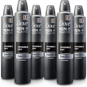 6 Cans of Dove Men+Care Invisible Dry 150ml Anti-Perspirant Anti-Transpirant Spray