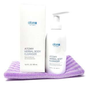 Korean Exfoliating Shower Towel & Botanical Body Cleanser Set - Gentle Exfoliation for Smooth Skin, Natural Plant-Based Formula, Soothing & Refreshing Spa Experience, Suitable for All Skin Types