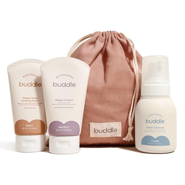 Diaper Rash 3-Piece System, 40% Zinc Oxide Ointment, Diaper Cream & Foam Cleanser for No-Rinse Cleansing, Gift Set