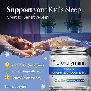 NATURALLY MUM - Magnesium Lotion for Kids & Babies [NATURAL & SAFE] - Juniors Bedtime Lotion - Magnesium Sleep Cream for Kids & Babies - For Toddlers - Lavender & Chamomile